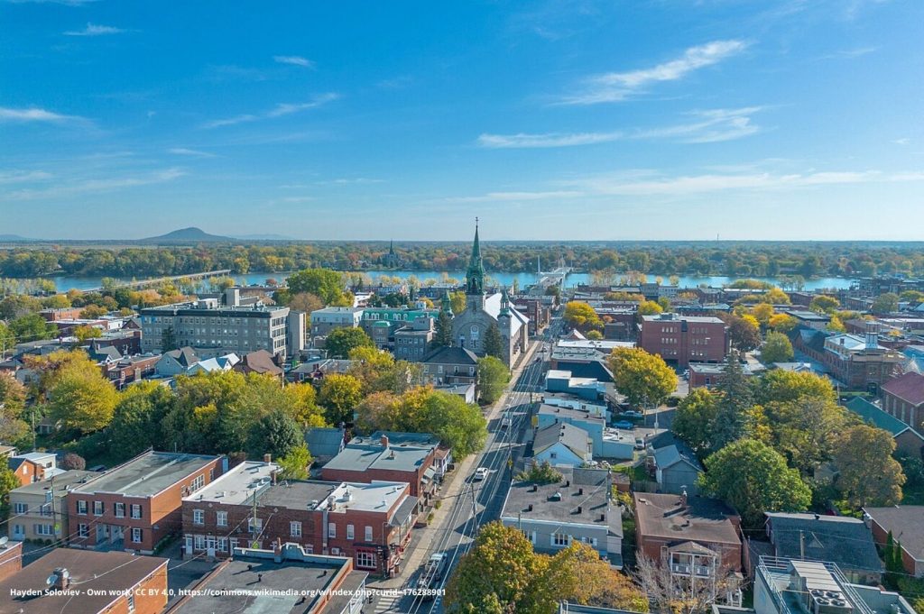 Vue aérienne de Saint-Jean-sur-Richelieu